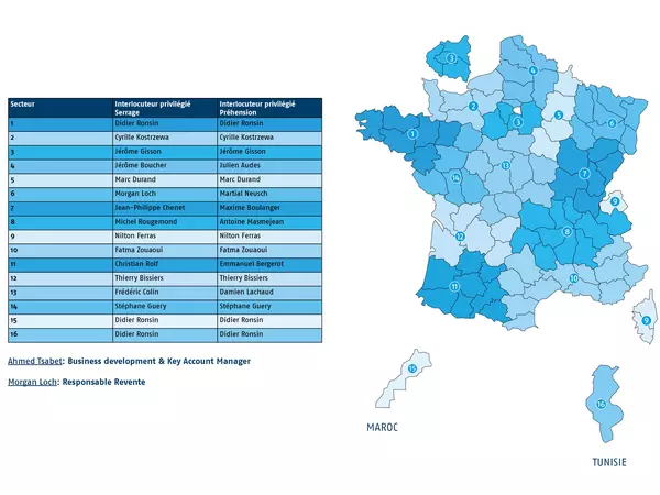 French Contact Page adding Country Map SCHUNK