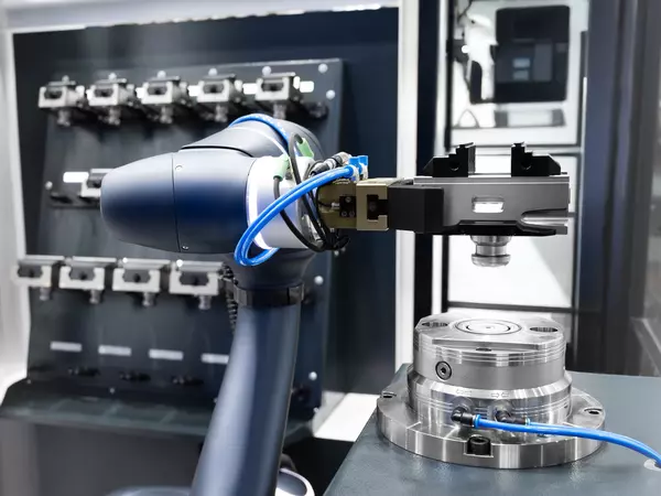 Schraubstock-Automation Machine Tending