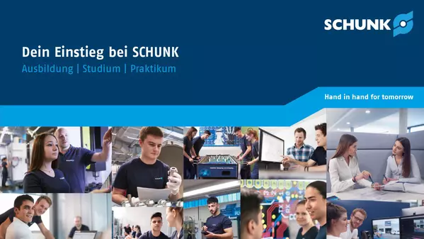 SCHUNK – 見習い制度のパンフレット