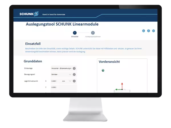 Tool di progettazione per moduli lineari