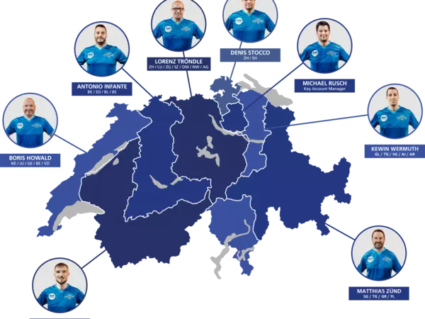 SCHUNK - Aree AD Svizzera Mappa