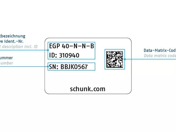 SCHUNK – serialisatie van de naamplaat