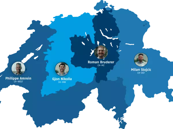 SCHUNK – Landkarte Schweiz