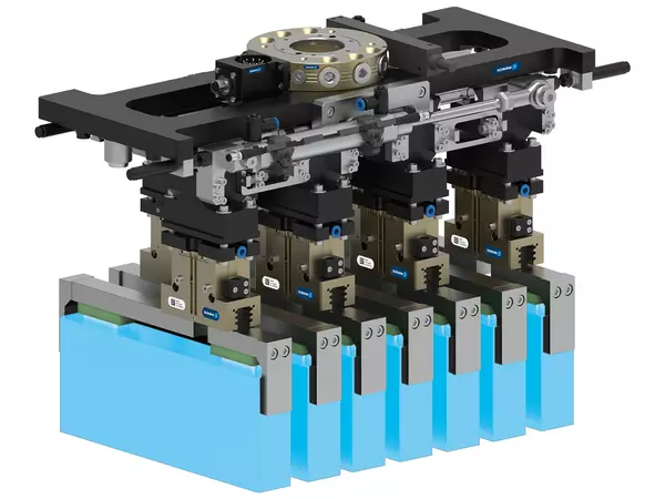 Anwendungsrendering E-Mobility Prismatische-Zellen