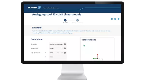 Strumento di progettazione assi lineari elettrici