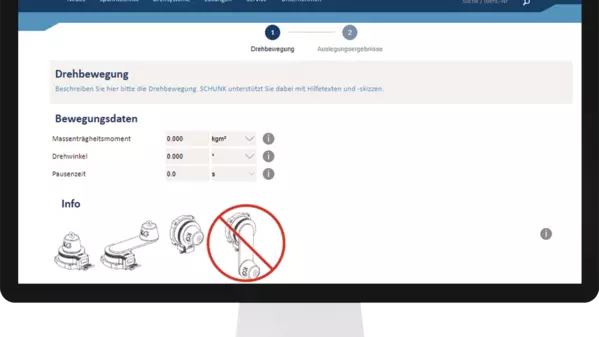 Image du produit – Assistant de dimensionnement de rotation ERT