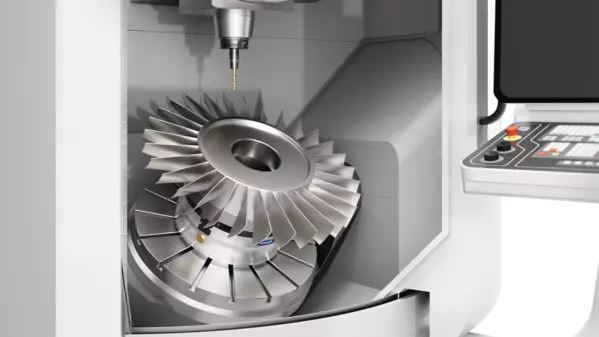 Bearbeitung Turbine_Anwendungsrendering_Aerospace